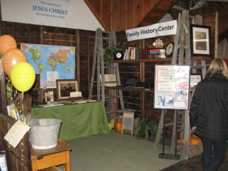 The family history booth at the San Benito County Fair.