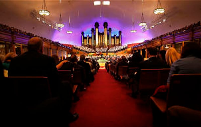 The combined student choir from BYU-Idaho finishes their tour by performing at the Tabernacle Saturd
