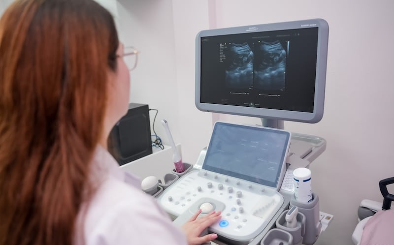 A specialized ultrasound machine donated by The Church of Jesus Christ of Latter-day Saints sits inside the new women's clinic at the Carlos Roberto Huembes Teaching Hospital in Managua, Nicaragua, on Sept. 4, 2026.