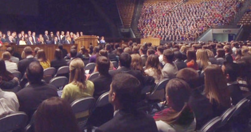 Church Educational System devotional on Nov. 3 held in the Marriott Center on the Brigham Young Univ
