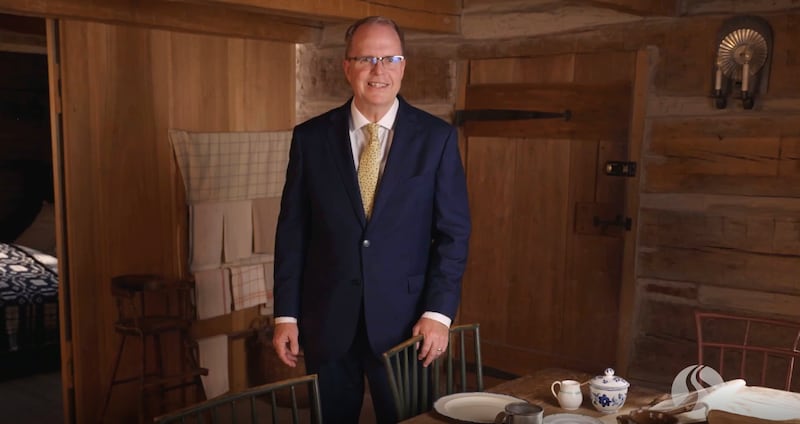 BYU–Pathway Worldwide President Brian K. Ashton speaks to students from the Smith Family Farm in Palmyra, New York, during a devotional broadcast on Friday, Sept. 4, 2026.