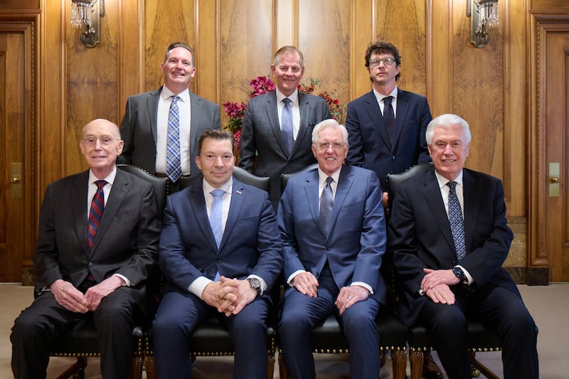 Church leaders and representatives from Czech Republic pose for a picture.