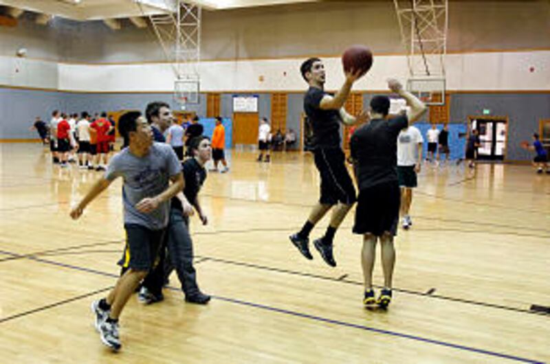 Missionaries play basketball on the week of the commemoration of 50 years of language training at th