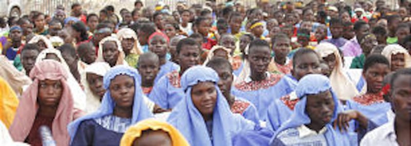 Youth in Accra, Ghana, portray the people of Jerusalem in the Book of Mormon during a production tha