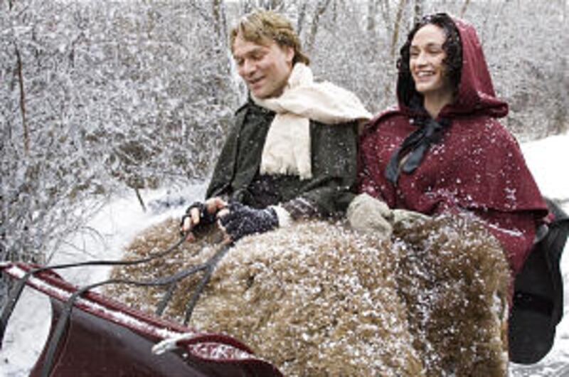 A younger Joseph Smith courts Emma Hale in earlier scenes of new movie on the life of the Prophet. T