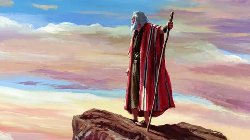 "Moses on Mount Nebo" is by John Steel.