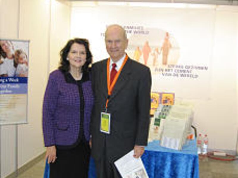 Elder Russell M. Nelson and his wife Wendy Watson Nelson both spoke Aug. 12 at the fifth World Congr