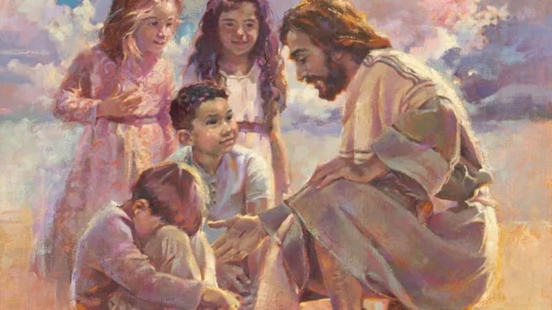 "Jesus with Children" is by Dilleen Marsh.