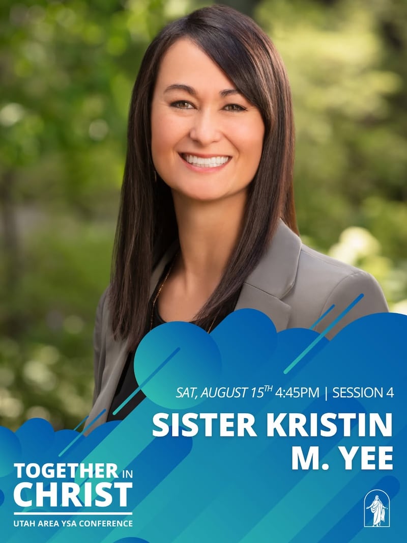 Sister Kristin M. Yee, second counselor in the Relief Society general presidency, is announced as a keynote speaker for the 2026 Utah Area YSA Conference in a July 24 social media post.