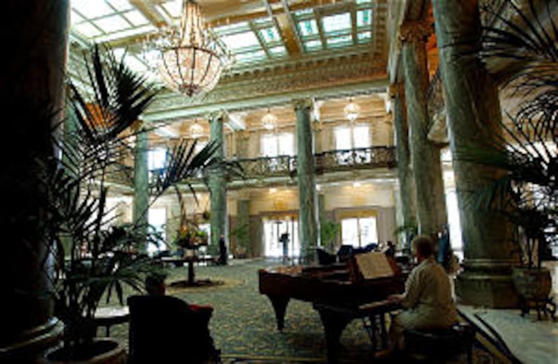 Centerville's Berdine Tingey plays the lobby piano once a month in the Joseph Smith Memorial Buildin