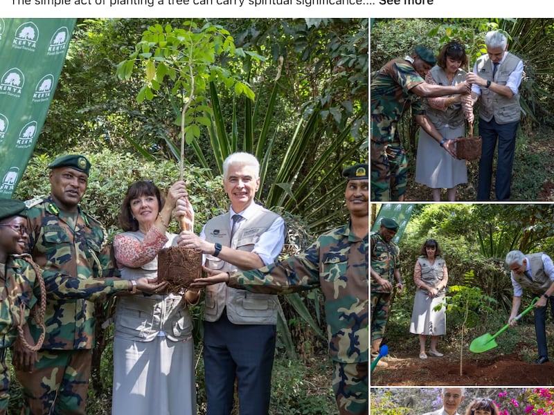 Facebook post by Elder Gérald Caussé in Kenya.