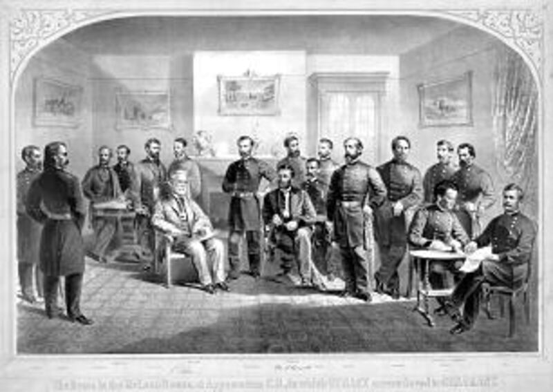 Surrender at Appomattox Courthouse.