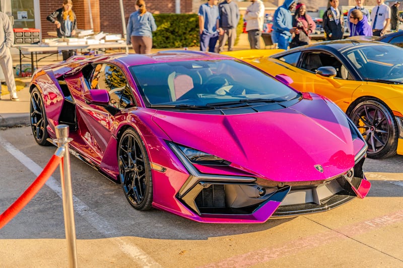 A car is on display in the parking lot of the Church of Jesus Christ of Latter-day Saints meetinghouse in Plano, Texas. "car and christ" What happened on Saturday morning, February 7, 2026.