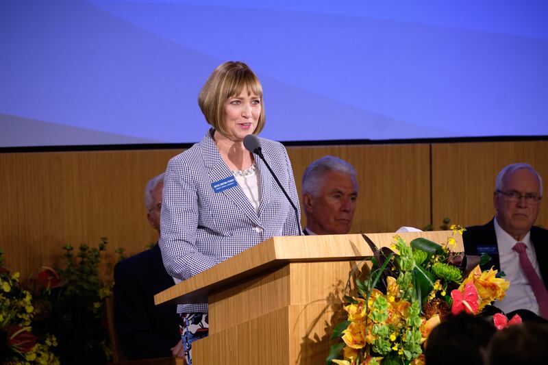 Sister Cristina B. Franco of the Primary general presidency speaks at the 2019 Mission Leadership Se