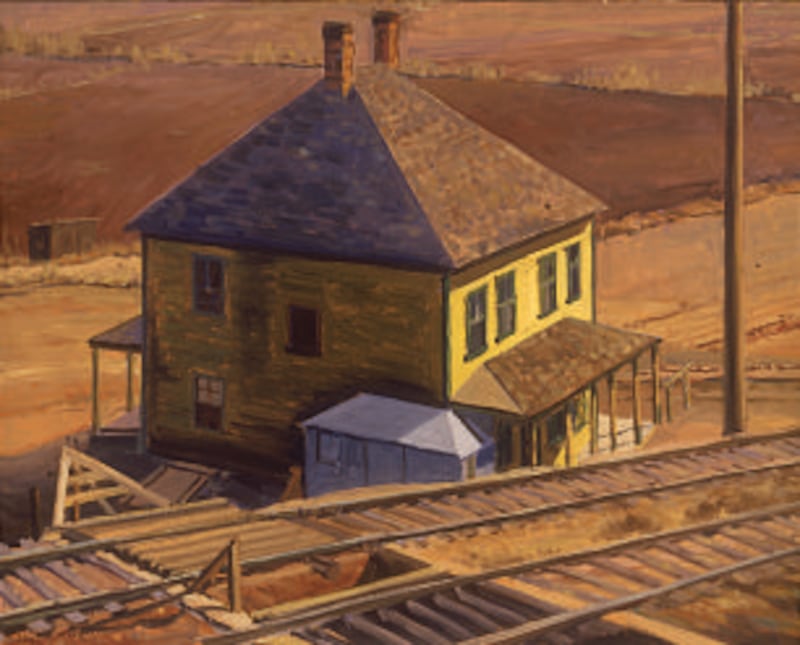 "House by the Railroad Tracks," private collection.