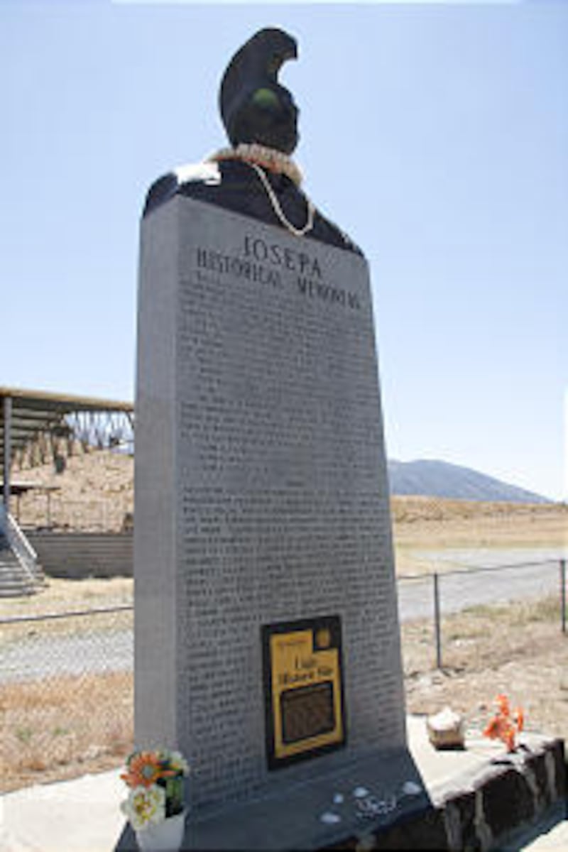 Monument honoring the colonists of Iosepa in Skull Valley, Tooele County.