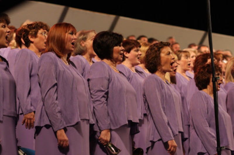 Tabernacle Choir performs Scottrade Center in St. Louis, Missouri.