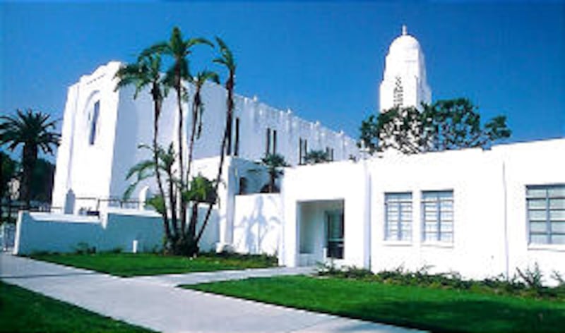 Exterior of Los Angeles Stake Center.