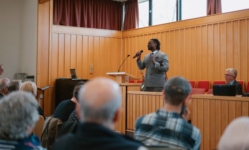 Yahosh Bonner sings during an Easter concert held April 2026 at the Wembley Friendship and Outreach Center.