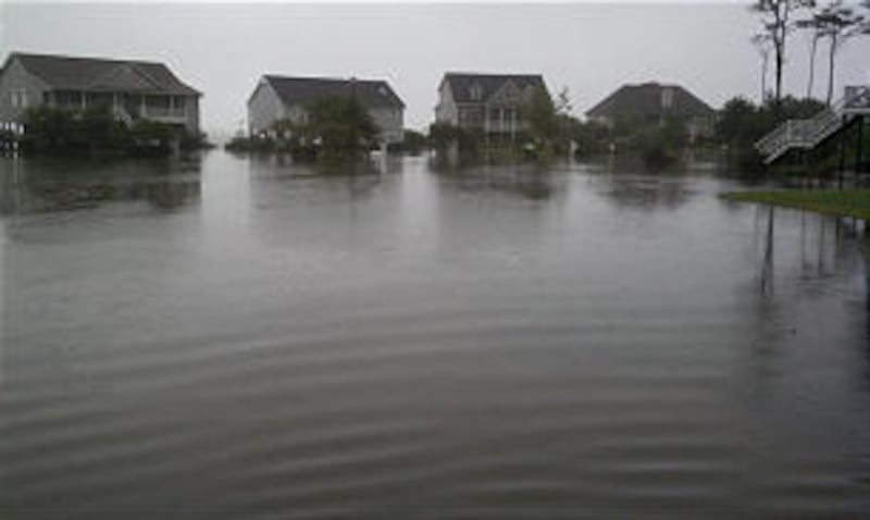 Flooding in North Carolina caused by Hurricane Irene that made landfall August 27.