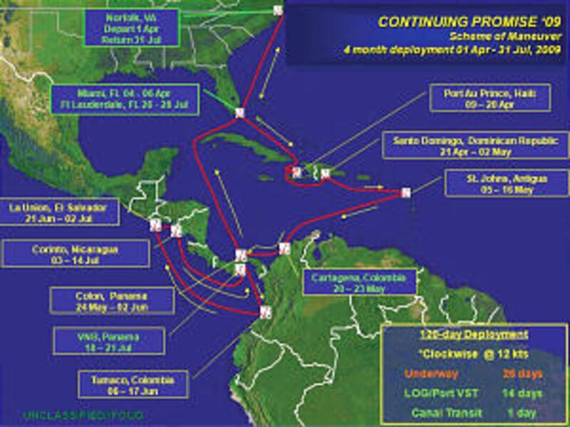 Operation Continuing Promise 2009 is a humanitarian mission to provide medical, dental, veterinary a