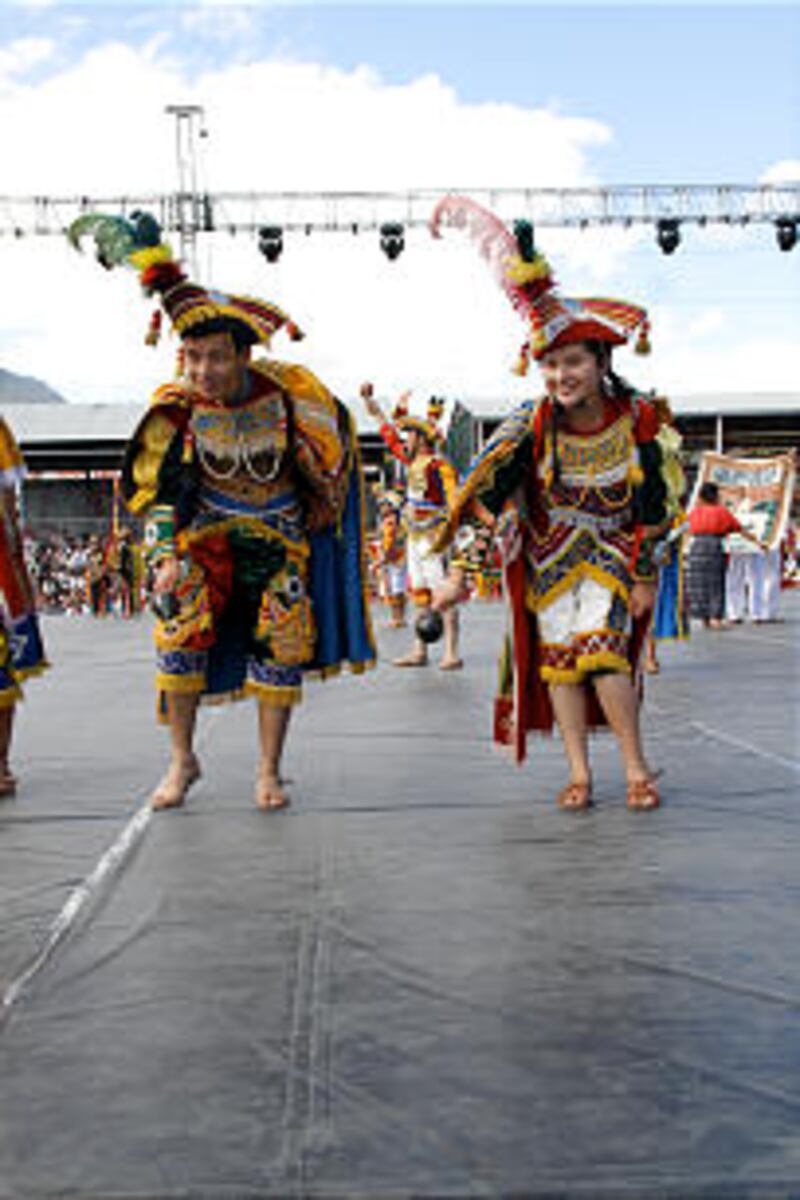 LDS youth from western Guatemala perform in Dec. 10 cultural event held in conjunction with the dedi