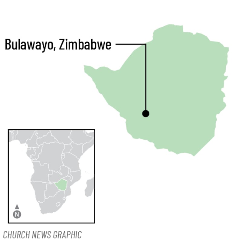 A map shows the location of Bulawayo, Zimbabwe, where Primary General President Rosemary K. Chibota was born.
