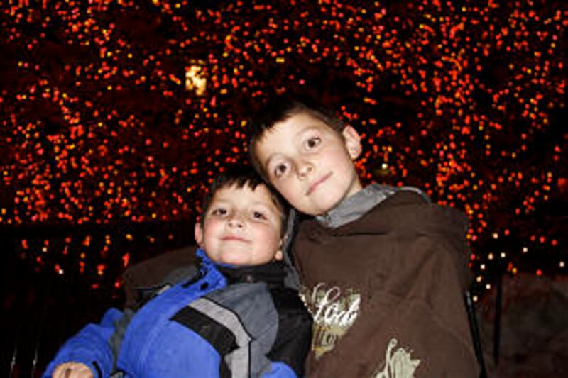 Logan, 7, and Nathaniel, 9, Tilley.