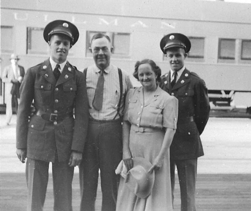 Ralph Henderson, left, parents Louis Edgar and Anna Eugenia Benson Henderson and brother, Boyd Henderson, right.