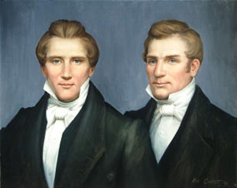 Ken Corbett's painting, "Joseph and Hyrum Smith."